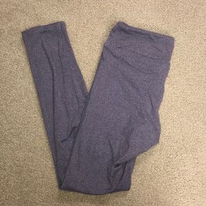 LuLaRoe OS heathered purple leggings